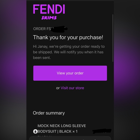 Fendi x Skims Black Long Sleeve Bodysuit
Size Large - Picture 3 of 3